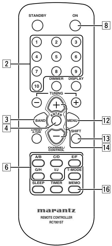 MARANTZ ST 7001 - Enregistrement des noms de stations (FM/AM seulement) - 2