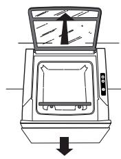 KITCHENAID KOCV3610 - Tirez toujours complètement le tiroir pour permettre l'ouverture maximum du couvercle en verre. - 1