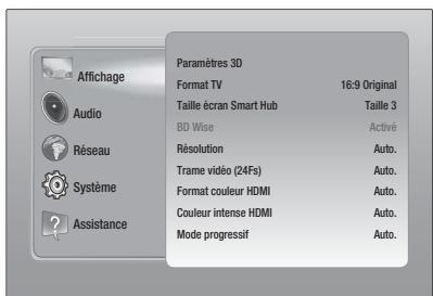 SAMSUNG HT-E8200BD - Accéder à l'écran Paramètres - 1