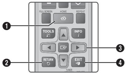 SAMSUNG HT-E8200BD - Touches de la télécommande utilisées pour le menu Paramètres - 1