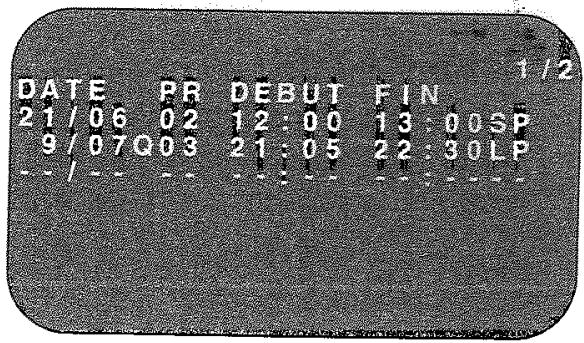 SHARP VC-GH61 - PROGRAMMATION D'UN ENREGISTREMENT - 3