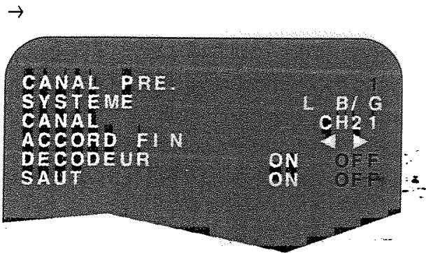 SHARP VC-GH61 - RÉGLAGE MANUEL D'UNE CHÂINE - 2
