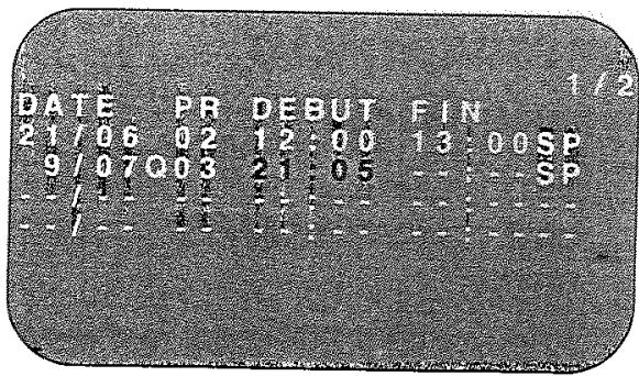 SHARP VC-GH61 - PROGRAMMATION D'UN ENREGISTREMENT - 1