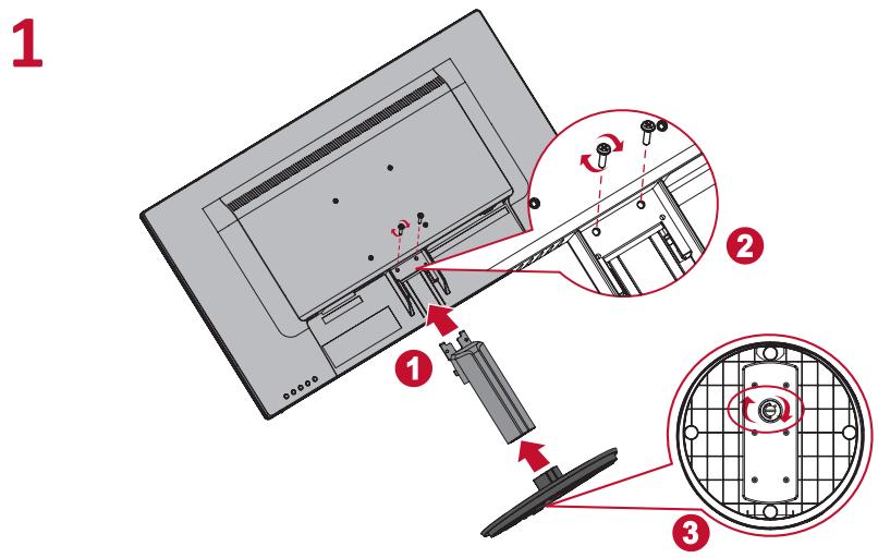 VIEWSONIC EcranVA2718-SH - Installation du socle - 1