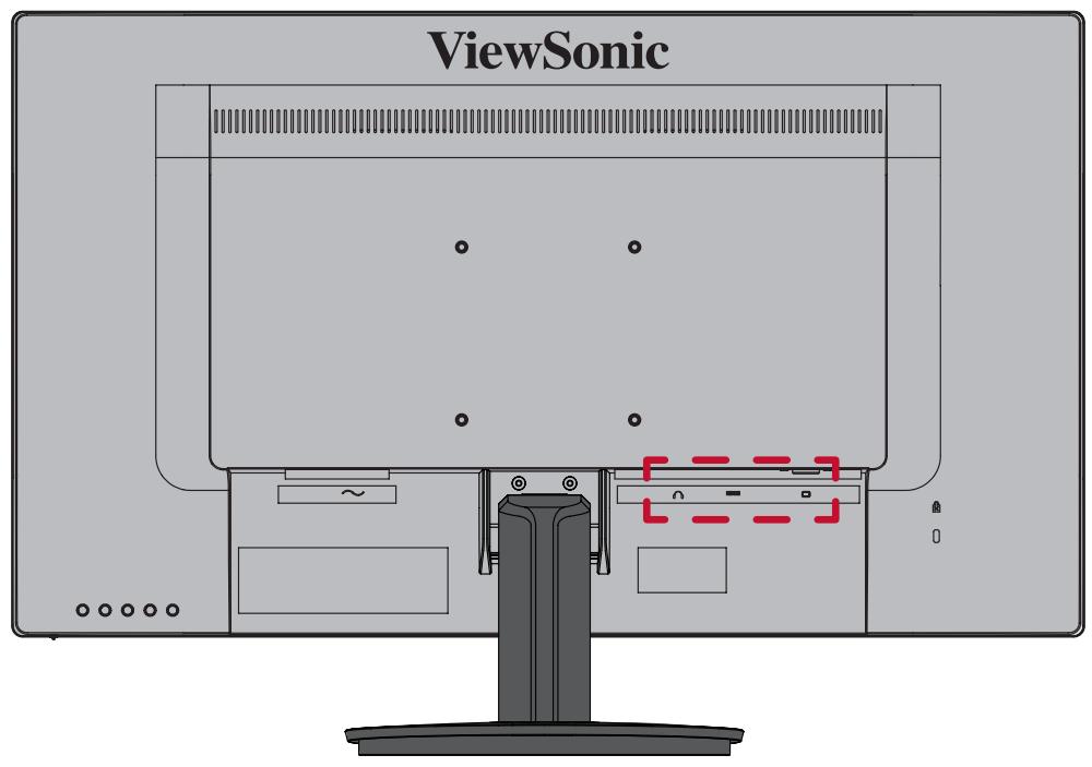 VIEWSONIC EcranVA2718-SH - Branchement de périphériques externes - 1