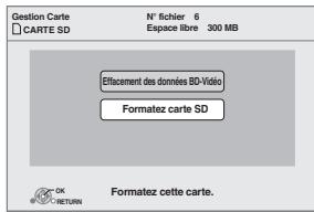 PANASONIC DMP-BD55 - Formatage des cartes sd/suppression des données - 1