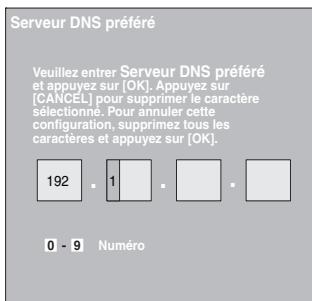 PANASONIC DMP-BD55 - Paramétrer l'adresse IP DNS - 1