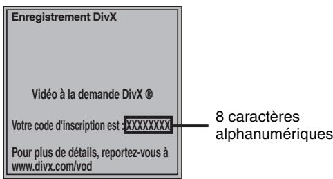 PANASONIC DMP-BD55 - Concernant le contenu divx VOD - 1