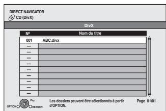 PANASONIC DMP-BD55 - Appuyez sur [, ] pour sélectionner le titre et appuyez sur [OK]. - 1