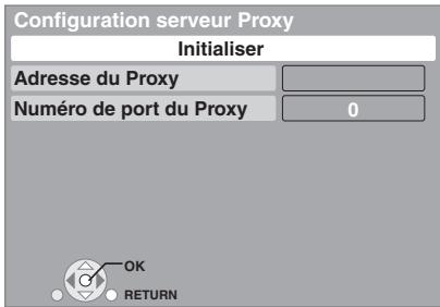 PANASONIC DMP-BD55 - Paramétrer le serveur mandataire - 1