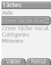 SAGEM myX-5.2 - Menu tâches - 1