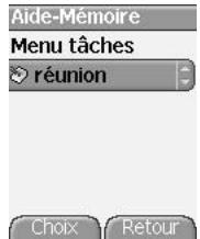 SAGEM myX-5.2 - Actions du menu tâches - 1