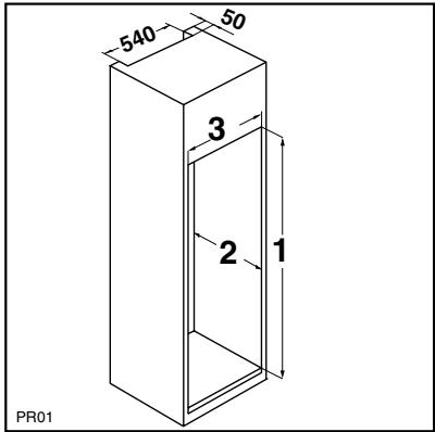 DE DIETRICH DRP 329 JE1 - Dimensions de la niche - 2