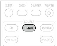 DENON D-M39 SCPW - Appuyez sur TUNER pour selectionner la fréquence de réception. - 1