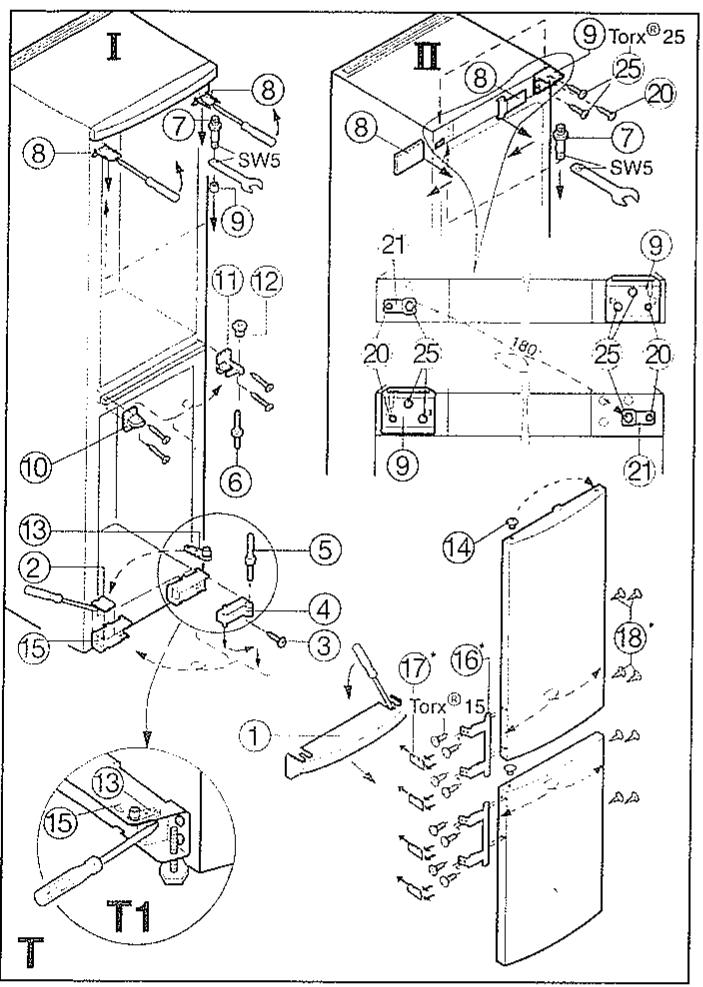 LIEBHERR CNA 3813 - Montage des panneaux decors* - 2