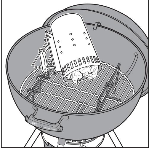WEBER E-57350 - Allumer le charbon à l'aide d'une cheminée d'allumage - 2