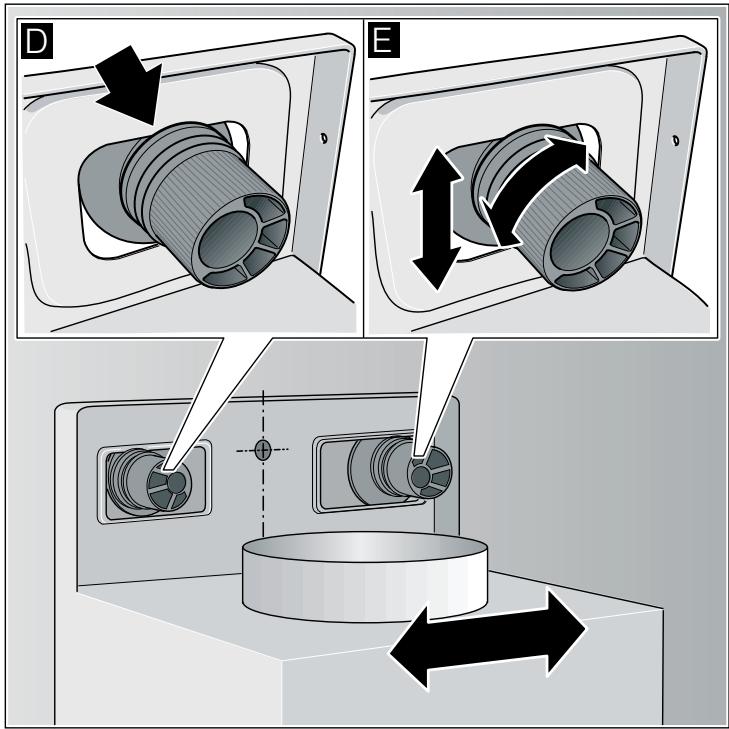 NEFF D39M65NO - Accrocher et aligner l'appareil - 1