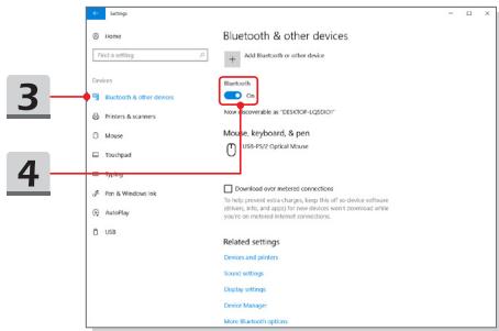 MSIPC portableGP75/I7/16/12/1660 - Activier la connexion Bluetooth - 3
