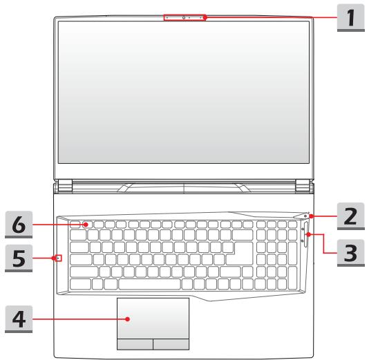 MSIPC portableGP75/I7/16/12/1660 - Vuede dessus - 1