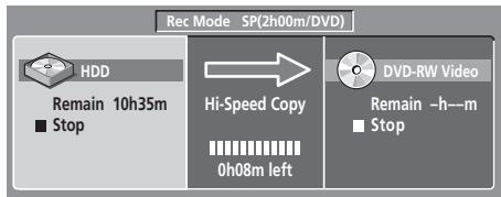 PIONEER DVR720H - Affichage des informations concernant le disque dur ou le disque charge - 1