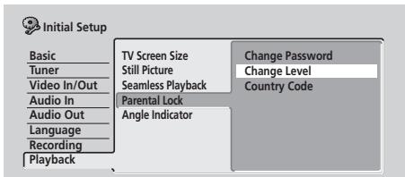 PIONEER DVR720H - Sélectionnez 'Change Level'. - 1