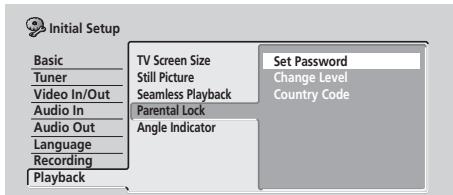 PIONEER DVR720H - Sélectionnez 'Set Password'. - 1
