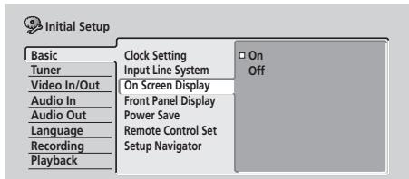 PIONEER DVR720H - On Screen Display - 1
