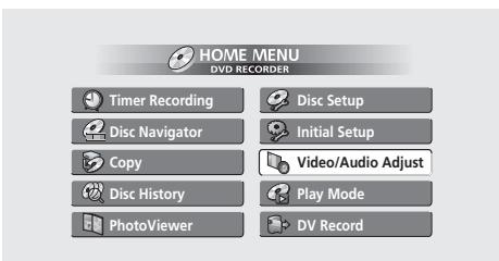 PIONEER DVR720H - Sélection d'un ensemble de réglage - 1