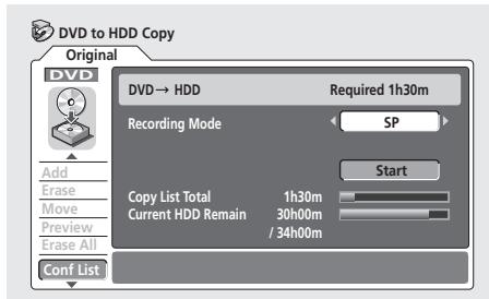 PIONEER DVR720H - Copie des documents de la liste de copie - 1