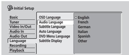 PIONEER DVR720H - Audio Language - 1