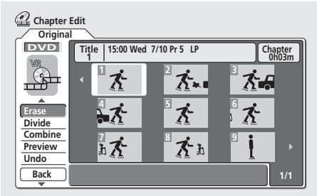 PIONEER DVR720H - Utilisation des raccourcis clavier du boitier de télécommande pour la frappe d'un nom - 1