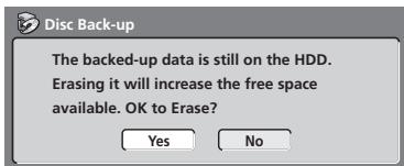 PIONEER DVR720H - Si vous n'avez pas besoin de conserver les données de la sauvegerde qui sont sur le disque dur, effacez-les maintainant. - 1
