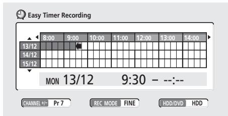 PIONEER DVR720H - Appuyez sur EASY TIMER. - 1