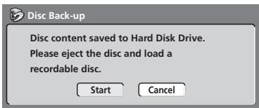 PIONEER DVR720H - Lorsque la copie des données est terminée, appuyez sur  OPEN/CLOSE pour ouvrir le tiroir. Retirez le disque et mettez en place un DVD vierge* enregistrable. - 1
