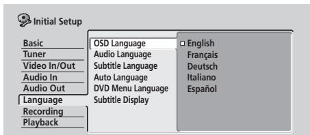 PIONEER DVR720H - OSD Language - 1