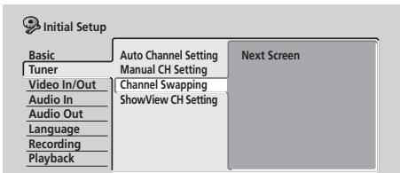 PIONEER DVR720H - Sélectionnez 'Channel Swapping'. - 1