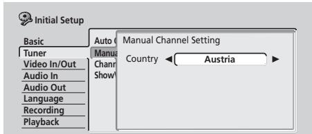 PIONEER DVR720H - Sélectionnéz le pays. - 1