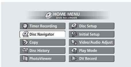 PIONEER DVR720H - Utilisation de Disc Navigator pour les disques qui ne peuvent qu'être lus - 1