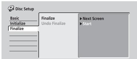 PIONEER DVR720H - Appuyez sur HOME MENU puis Sélectionnez 'Disc Setup'. - 1