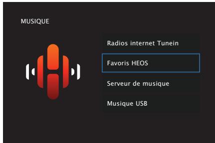 DENON AVR-X1700H - Lecture des Favoris HEOS - 1
