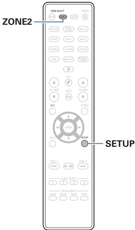 DENON AVR-X1700H - Limiter la zone d'opération avec la télécommande - 1