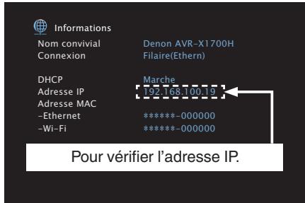 DENON AVR-X1700H - Contrôle de l'appareil à partir d'un contrôle Web - 1