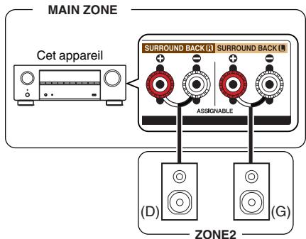 DENON AVR-X1700H - Connexion de ZONE2 - 1
