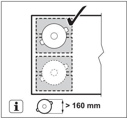 ELECTROLUX EIV64453 - Diamètre et position de l'ustensile de cuisine - 4