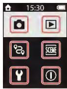 NIKON KeyMission 80 - Touchez l'icone de menu. - 1