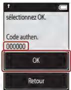 NIKON KeyMission 80 - Vérifiez le code d'authentication. - 1