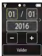 NIKON KeyMission 80 - Entrez la date actuelle, le mois et l'année, puis touchez Valider. - 1