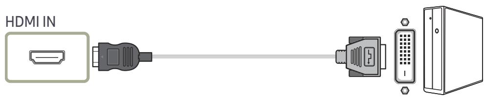 SAMSUNG G9 - Connexion à l'aide d'un cable HDMI-DVI - 1
