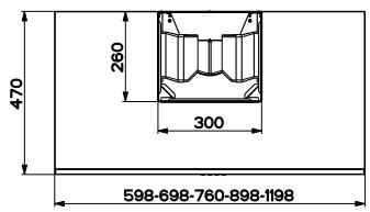 AIRLUX AHB1280IX - Encombrement - 2