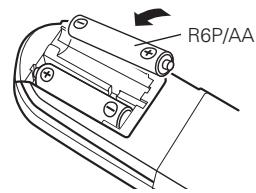 DENON AVR-1708 - Insertion des piles - 2